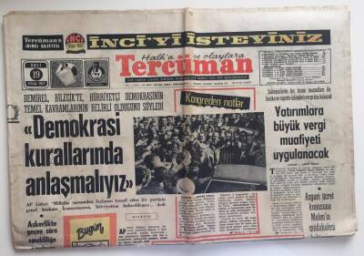 Tercüman Gazetesi 19 Eylül 1972 - Yatırımlara Büyük Vergi Muafiyeti Uygulanacak GZ6192 - 1
