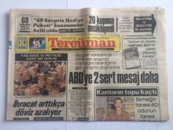 Tercüman Gazetesi 19 Eylül 1984 - ABDye 2 Sert Mesaj Daha - GZ15144 - 2
