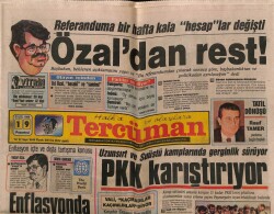 Tercüman Gazetesi 19 Eylül 1988 - SHP Mitinginde Bölücü Sloganlar GZ67099 - 1