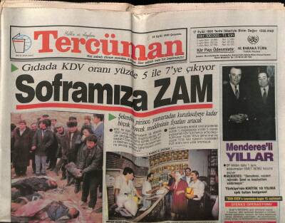 Tercüman Gazetesi 19 Eylül 1990 - Dr. Binbaşı Öldürüldü GZ65011 - 1