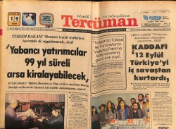 Tercüman Gazetesi 19 Haziran 1981 - Kaddafi 12 Eylül Türkiyeyi İç Savaştan Kurtardı GZ69906 - 1
