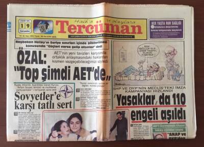 Tercüman Gazetesi 19 Kasım 1986 - Mecliste İmza Hareketi Hızlandı Yasaklarda 110 Engeli Aşıldı GZ10447 - 2