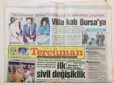 Tercüman Gazetesi 19 Mayıs 1987 - Doğum Günü Hediyesi GZ53570 - 1