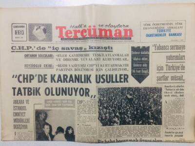 Tercüman Gazetesi 19 Nisan 1967 - CHPde Karanlık Usuller Tatbik Olunuyor GZ53399 - 1