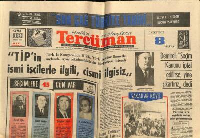 Tercüman Gazetesi 19 Nisan 1968 - Demirel Seçim Kanunu İptal Edilirse , Yine Çıkartırız dedi GZ70679 - 2