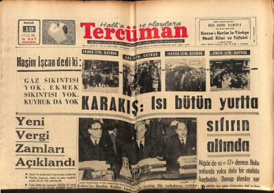 Tercüman Gazetesi 19 Ocak 1964 - Yeni Vergi Zamları Açıklandı GZ77553 - 1