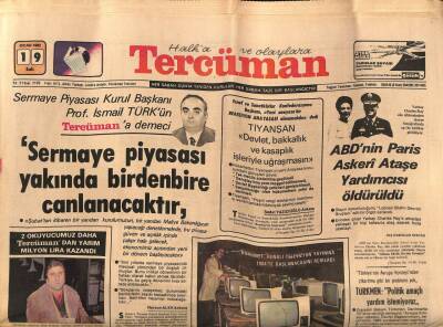 Tercüman Gazetesi 19 Ocak 1982 - ABDnin Paris Askeri Ateşe Yardımcısı Öldürüldü GZ54435 - 1