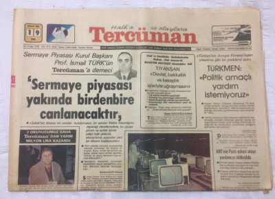 Tercüman Gazetesi 19 Ocak 1982 - Sermaye Piyasası Yakında Canlanacaktır - GZ15598 - 2