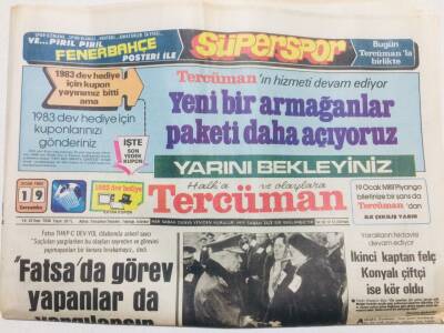 Tercüman Gazetesi 19 Ocak 1983 - Türk Futbolu 10 Yıldır Uyuyor GZ53546 - 1