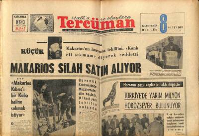 Tercüman Gazetesi 19 Şubat 1964 - Makarios Silah Satın Alıyor GZ77508 - 1