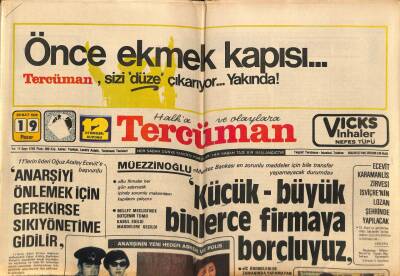 Tercüman Gazetesi 19 Şubat 1978 - Ecevit Karamanlis Zirvesi İsviçrenin Lozan Şehrinde Yapılacak GZ77301 - 1