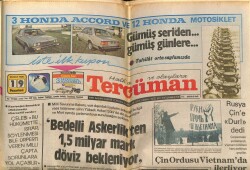 Tercüman Gazetesi 19 Şubat 1979 - Çin Ordusu Vietnamda İlerliyor GZ67296 - 1