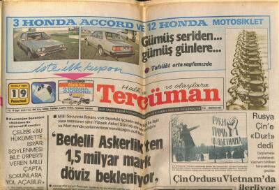 Tercüman Gazetesi 19 Şubat 1979 - Çin Ordusu Vietnamda İlerliyor GZ67296 - 1