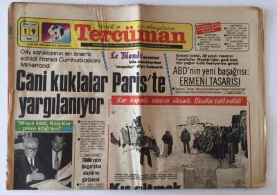 Tercüman Gazetesi 19 Şubat 1985 - ABDnin Yeni Başağrısı Ermeni Tasarısı GZ10837 - 2