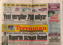 Tercüman Gazetesi 19 Şubat 1988 - Raporun Sızması İhanet GZ64491 - 1