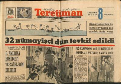 Tercüman Gazetesi 19 Temmuz 1968 - Irakta Darbe Sırasında 5 Subay Öldürülmüş - Burgiba , Bursaya Gitti GZ123530 - 1