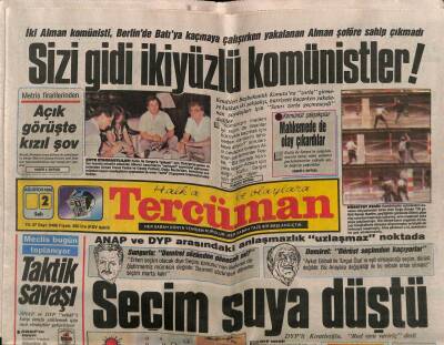 Tercüman Gazetesi 2 Ağustos 1988 - Papandreudan Pontuslulara Tam Destek GZ65477 - 2