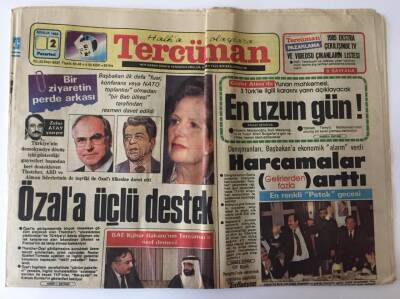 Tercüman Gazetesi 2 Aralık 1985 - Özala Üçlü Destek Thatcher ,ABD, Alman Liderlerinin de Teşviki İle Özalı Ülkesine Davet Etti GZ10782 - 2