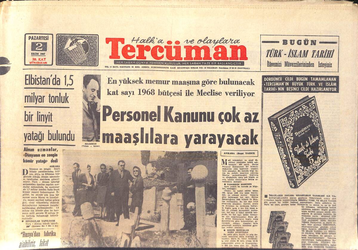 Tercüman Gazetesi 2 Ekim 1967 - Eskişehir'in Ünlü Kabadayısı Mehmet Sertkaya Vuruldu - Cemil Yorgun Servetini Sevgilisi İle Yedi Sonra İntihar Etti GZ157039 - 1