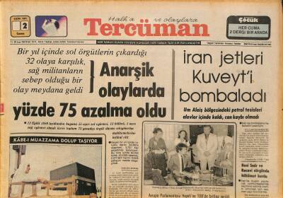 Tercüman Gazetesi 2 Ekim 1981 - İran Jetleri Kuveyti Bombaladı - Balkan Boks Şampiyonası Pulada Başladı GZ126072 - 1