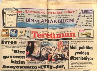Tercüman Gazetesi 2 Ekim 1982 - Mali Politika Yeniden Düzenleniyor GZ53826 - 1