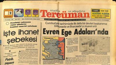 Tercüman Gazetesi 2 Eylül 1982 - Yaser Arafat Sıkı Tedbir Altında Atinaya Gitti GZ89095 - 1