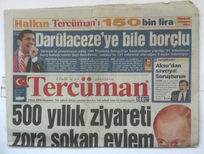 Tercüman Gazetesi 2 Eylül 2004 - Özkayanın Yerine 7 Aday GZ7454 - 1