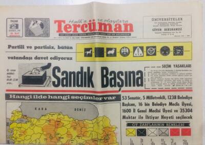 Tercüman Gazetesi 2 Haziran 1968 - Sandık Başına GZ53417 - 1