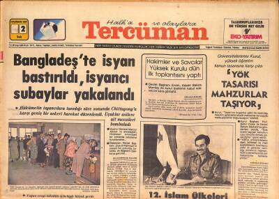 Tercüman Gazetesi 2 Haziran 1981 - FKÖnün Brüksel Ve AET Temsilcisi Öldürüldü - Bangladeşte İsyan Bastırıldı GZ126767 - 1