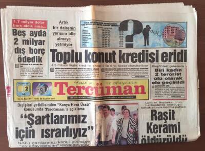 Tercüman Gazetesi 2 Haziran 1987 - Köşk İle Hükümet Arasında Soğuk Rüzgarlar GZ10377 - 2