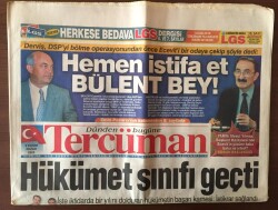 Tercüman Gazetesi 2 Kasım 2003 - Ak Parti Hükümetinin 1 Yıllık Karnesi Hükümet Sınıfı Geçti GZ10474 - 1