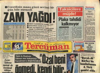 Tercüman Gazetesi 2 Mayıs 1985 - Doğum Günü Hediyesi GZ54479 - 1