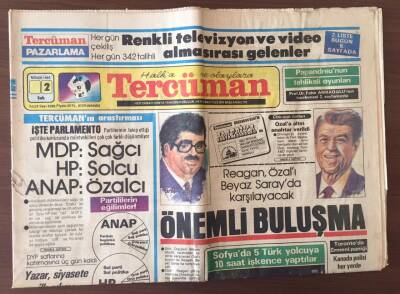 Tercüman Gazetesi 2 Nisan 1985 - Washingtonda Özal İçin Çifte Karşılama ,Önemli Buluşma GZ10352 - 2