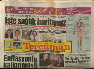 Tercüman Gazetesi 2 Nisan 1987 - Top Papandreuda GZ65040 - 2