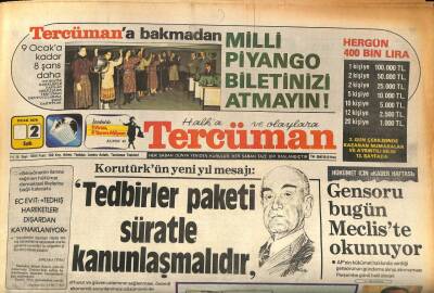 Tercüman Gazetesi 2 Ocak 1979 - Sezen Aksu Nişanlımdan Ayrılmadım diyor GZ85921 - 1
