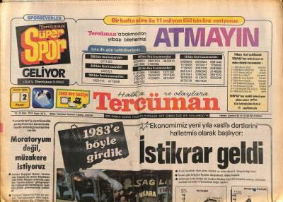 Tercüman Gazetesi 2 Ocak 1983 - Ruslar , Kabilde Yeni Bir Kıyıma Hazırlanıyor GZ90790 - 1