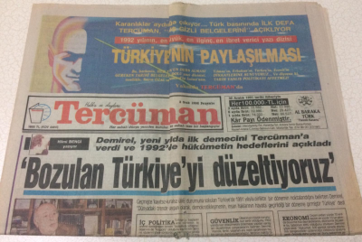 Tercüman Gazetesi 2 Ocak 1992 - Bozulan Türkiyeyi Düzeltiyoruz - GZ15222 - 1