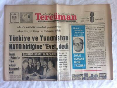 Tercüman Gazetesi 2 Şubat 1964 - Türkiye Ve Yunanistan NATO Birliğine Evet dedi GZ73648 - 1