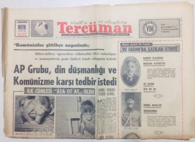 Tercüman Gazetesi 2 Şubat 1966 - İzmirli Maymun Daktilo Öğrendi GZ53520 - 1
