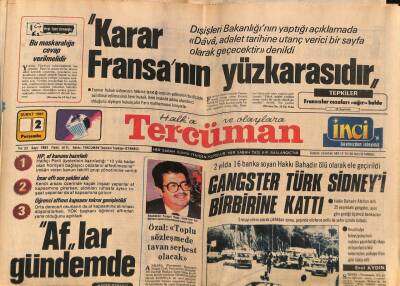 Tercüman Gazetesi 2 Şubat 1984 - Gangster Türk Sidneyi Birbirine Kattı GZ70133 - 1