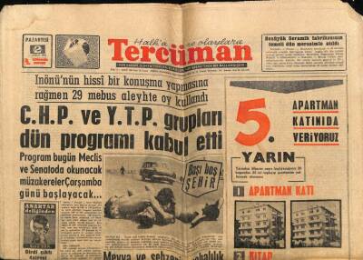 Tercüman Gazetesi 2 Temmuz 1962 - Ağaoğlu Hücreye Konuldu GZ68649 - 2