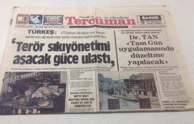 Tercüman Gazetesi 2 Temmuz 1979 - Terör Sıkıyönetimi Aşacak Güce Ulaştı - GZ15384 - 2