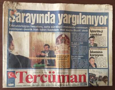 Tercüman Gazetesi 2 Temmuz 2004 - Irak Lideri Saddam Sarayında Yargılanıyor GZ10484 - 1