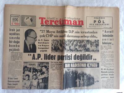Tercüman Gazetesi 20 Ağustos 1962 - Demiryollarında Tasfiye Başladı GZ73600 - 1