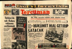 Tercüman Gazetesi 20 Ağustos 1970 - Türkiyede Tek Kolera Vakasına Rastlanmadı GZ65443 - 2