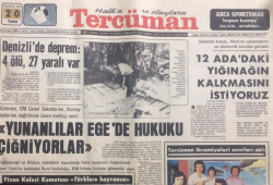 Tercüman Gazetesi 20 Ağustos 1976 - Yunanlılar Egede Hukuku Çiğniyorlar - GZ12739 - 1