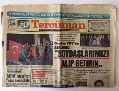 Tercüman Gazetesi 20 Aralık 1985 - 12 Soydaşımız Atinadan Türkiyeye Getiriliyor GZ10776 - 2
