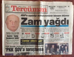 Tercüman Gazetesi 20 Aralık 1991 - Zam Yağmuru ,Demirel Zamlar Kucağımıza Kondu GZ11555 - 1
