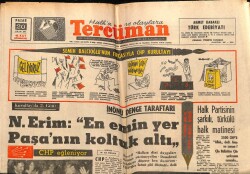 Tercüman Gazetesi 20 Ekim 1968 - Askeri Nakliye Uçağı Düştü 2 Subay 3 Assubay Şehit Oldu GZ67043 - 1
