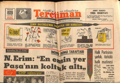Tercüman Gazetesi 20 Ekim 1968 - Askeri Nakliye Uçağı Düştü 2 Subay 3 Assubay Şehit Oldu GZ67043 - 1